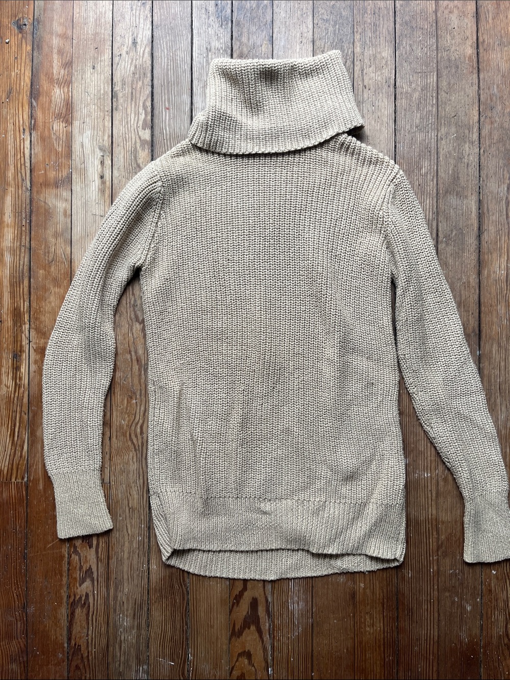 Abercrombie & Fitch Tan Chunky Turtleneck Sweater